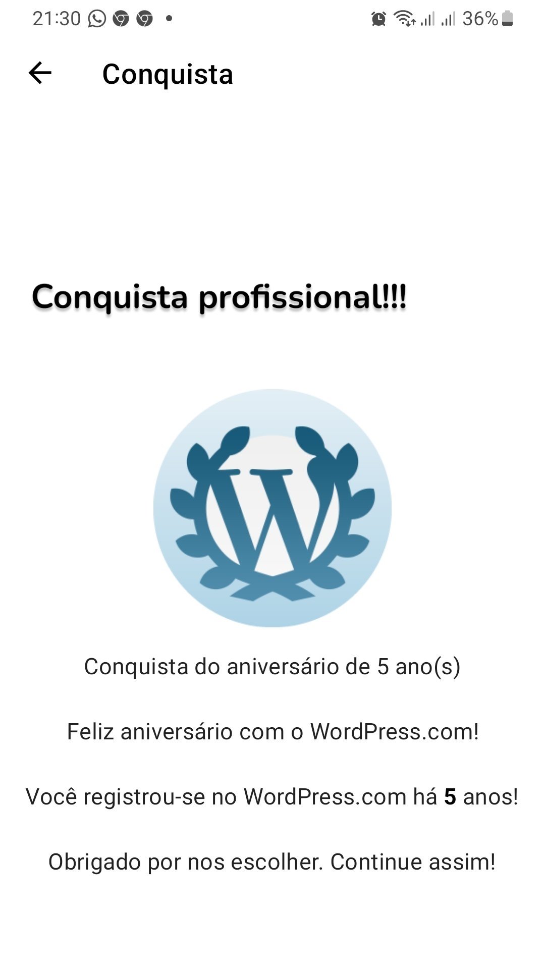 Conquista profissional!!!