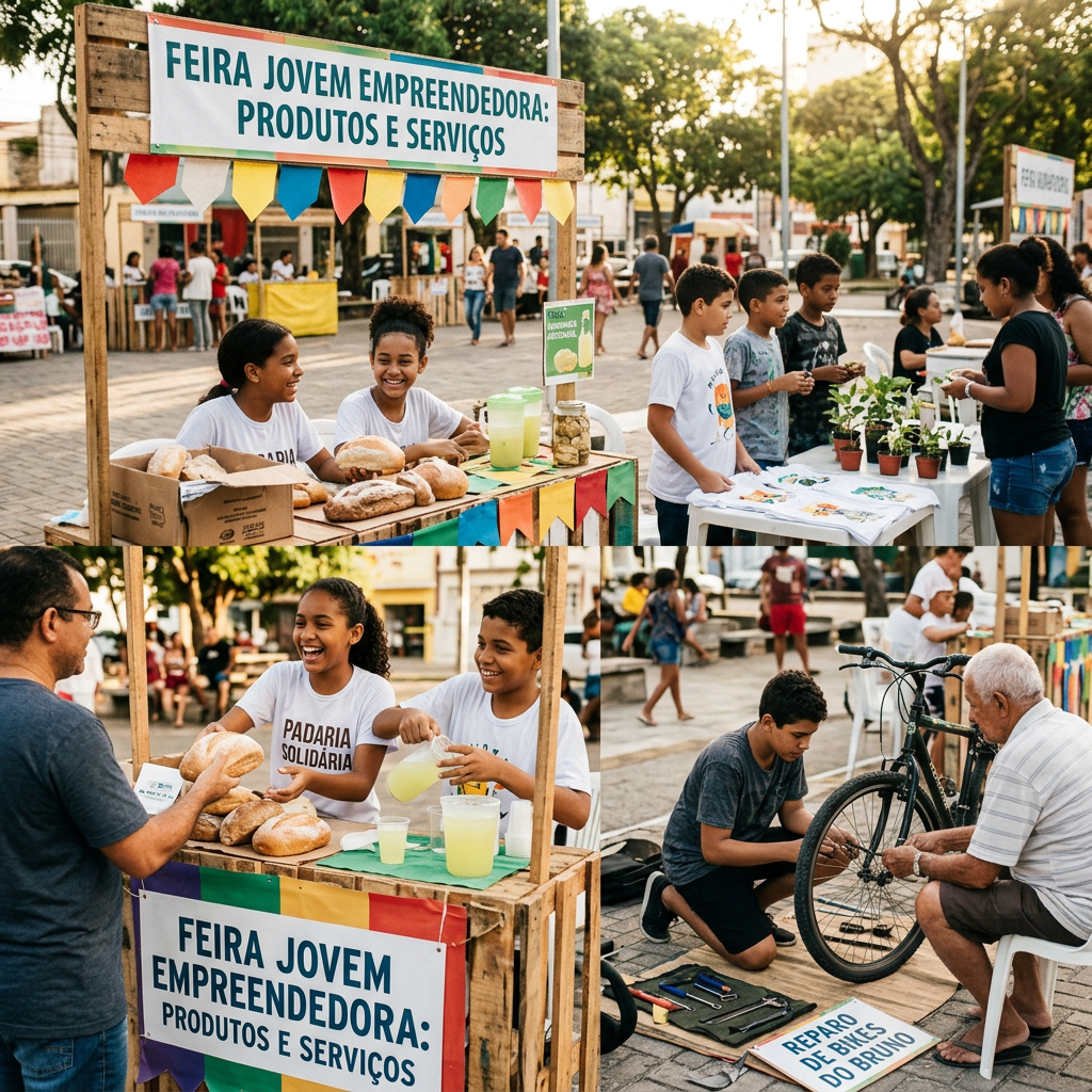 Crianças e jovens em atividades produtivas